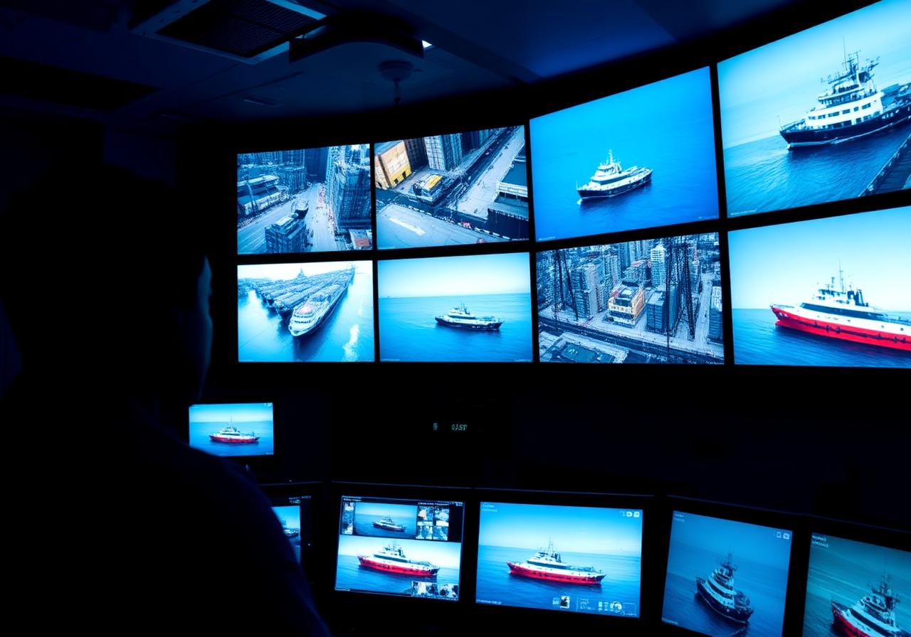 Sistema de monitoreo visual 24 horas para seguridad portuaria